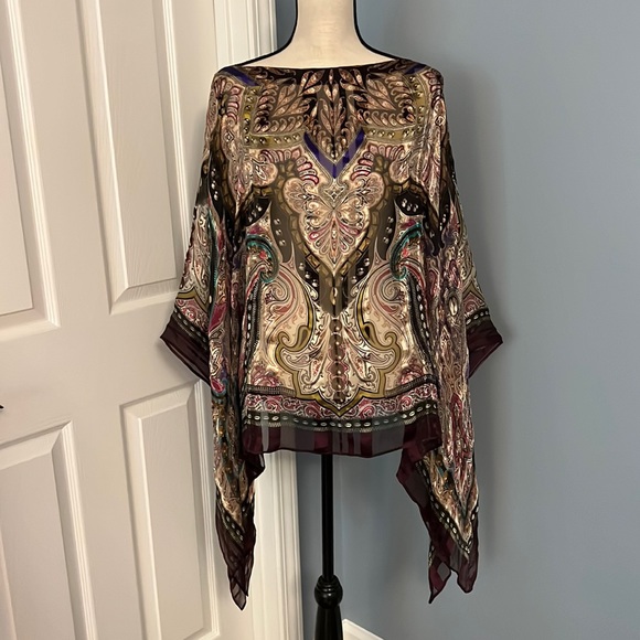 Etro Milano 100% Italian Silk Tunic Blouse - Picture 8 of 10